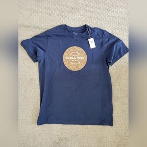 Brand New Coach Navy Blue Signature T Shirt, Mens L